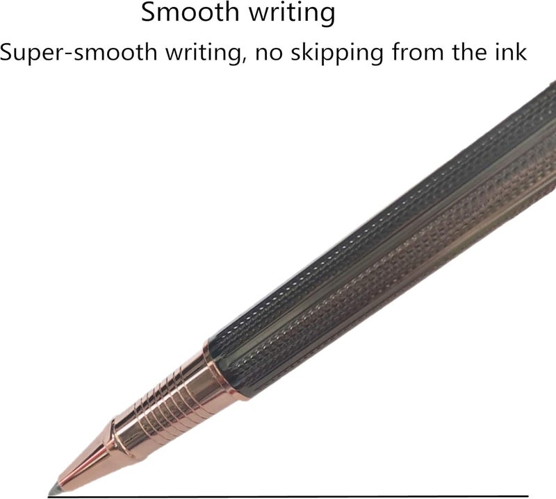 Penneed Rollerball Pen Gift Set for Men Women Executive Home Office Use, with Gift box Refillable 0.7mm Black Ink G5(Dark Gray) - Image 2